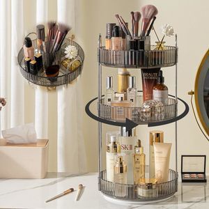 Rotating Makeup Organizer For Vanity, High-capacity Skincare Clear Make Up⚡️